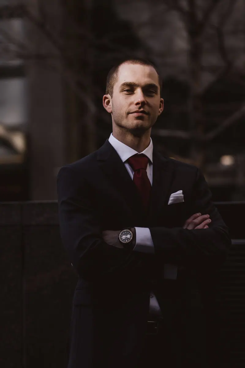 Business consultant in a suit at Shamael Government Services, Ajman